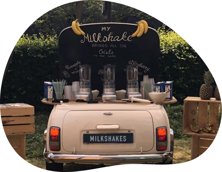 Mobiele milkshake bar voor elk event