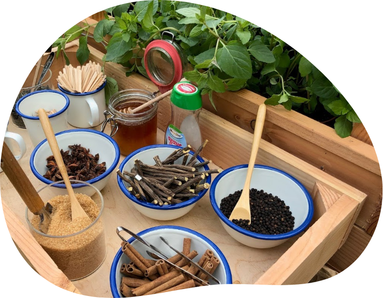 Ingredienten waarmee mensen zelf verse thee kunnen maken
