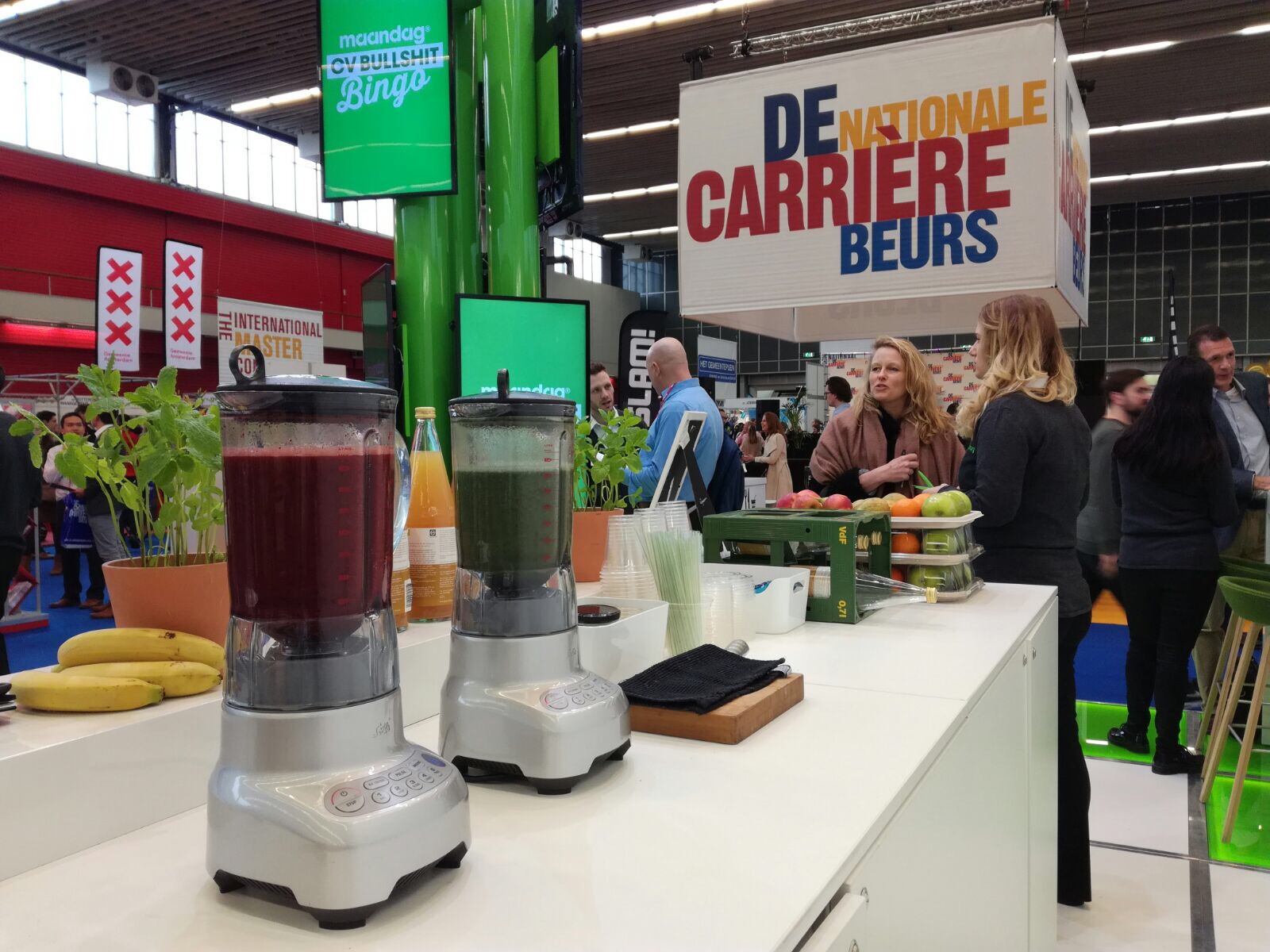 Verse smoothies gemaakt op de nationale carriere beurs